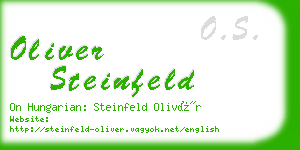 oliver steinfeld business card